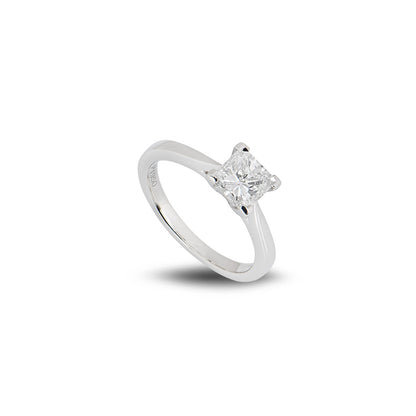 Platinum Radiant Cut Diamond Ring 1.03CT F/VS1