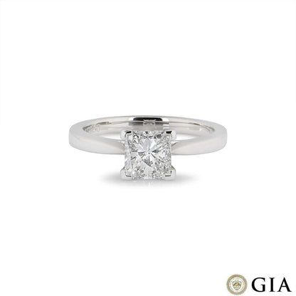 Platinum Radiant Cut Diamond Ring 1.03CT F/VS1