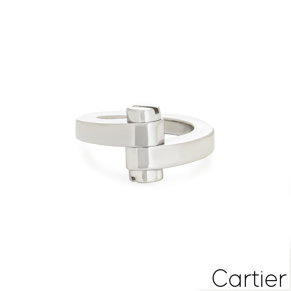 Cartier White Gold Menotte Ring Size 47