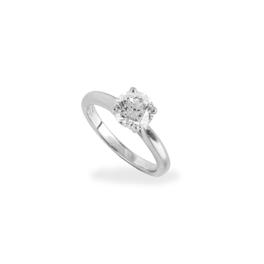 Platinum Round Brilliant Cut Diamond Ring 1.77CT E/VS1