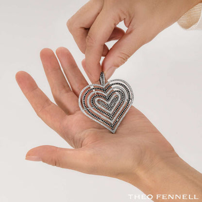 Theo Fennell White Gold Diamond Heart Pendant 2.62CT Tdw