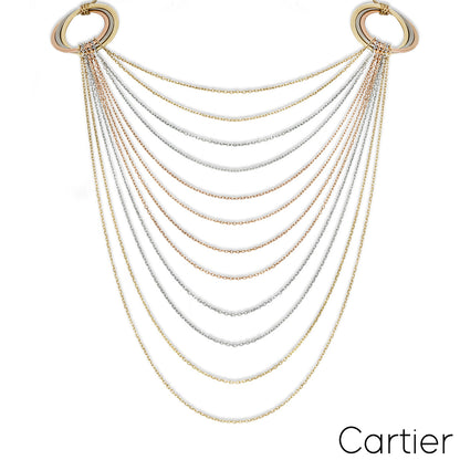 Cartier Tri-Colour Gold Multistrand Trinity De Cartier Necklace