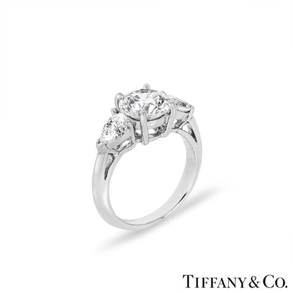 Tiffany & Co. Platinum Three Stone Diamond Ring 1.65CT G/VVS2 Xxx