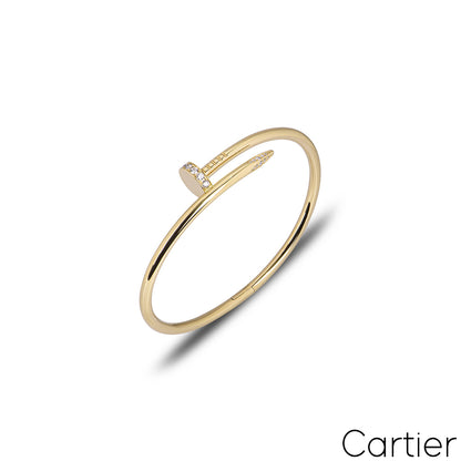 Cartier Yellow Gold Diamond Juste Un Clou Bracelet Size 15 B6048615