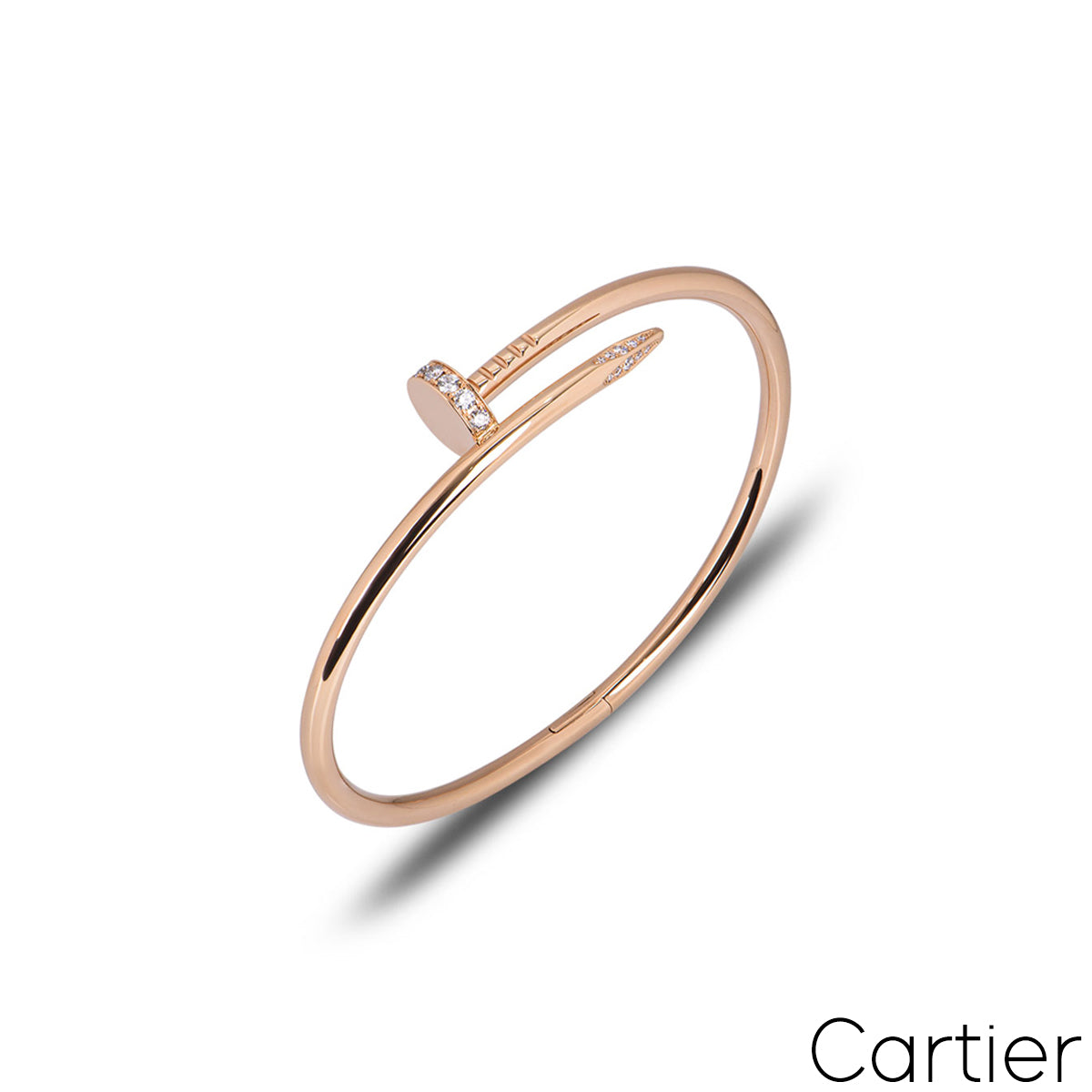 Cartier Rose Gold Diamond Juste Un Clou Bracelet Size 16 B6048516