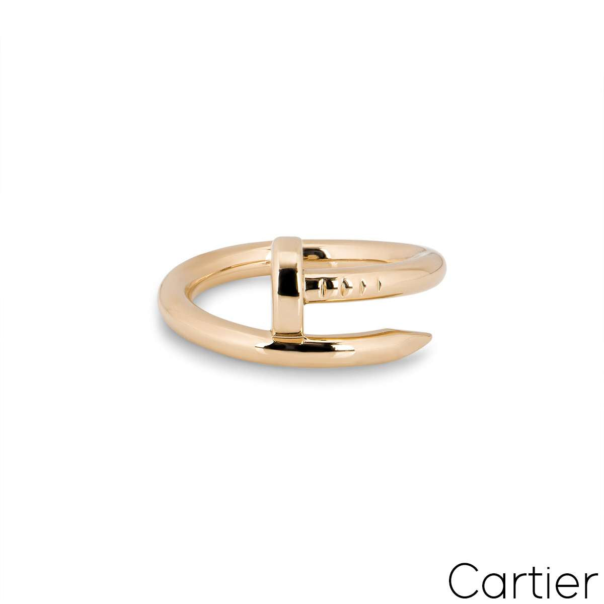 Cartier Rose Gold Plain Juste Un Clou Ring Size 51 B4092500