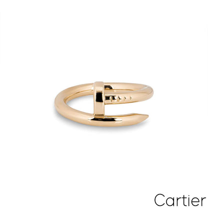 Cartier Rose Gold Plain Juste Un Clou Ring Size 51 B4092500