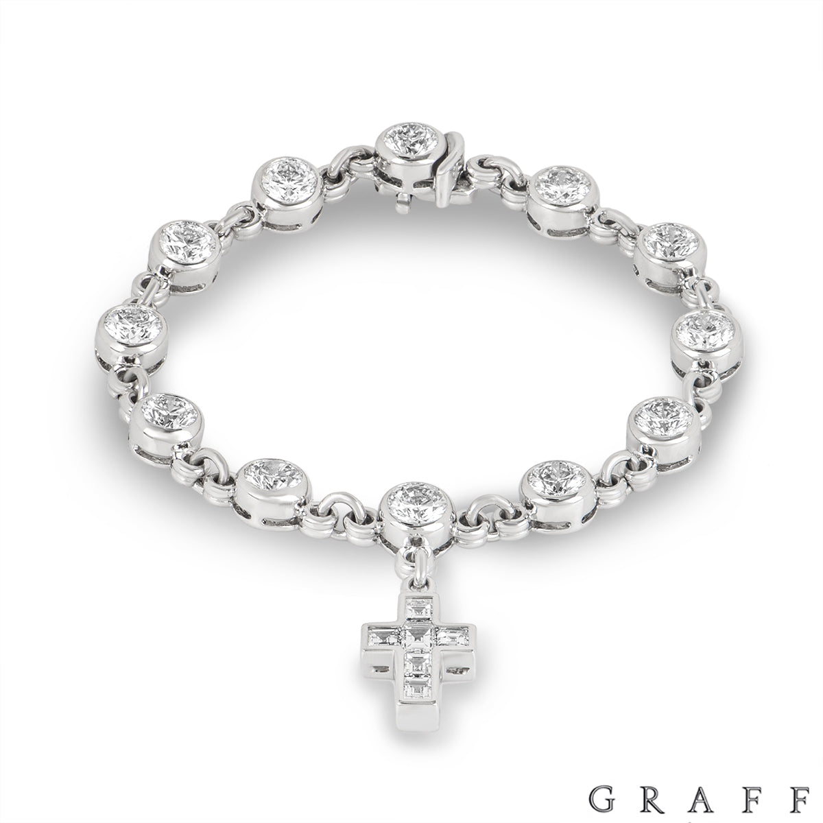 Graff White Gold Diamond Bracelet 10.25CT Tdw