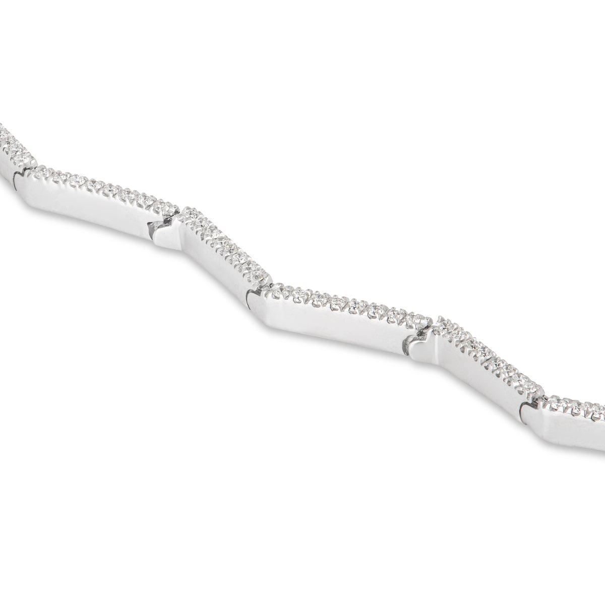 White Gold Diamond Line Bracelet 1.02CT Tdw