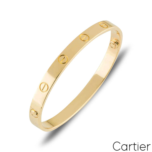 Cartier Yellow Gold Plain Love Bracelet Size 19 B6035519