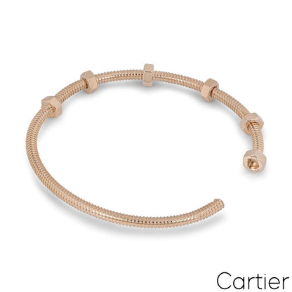 Cartier Rose Gold Ecrou De Cartier Bracelet Size 20 B6049520