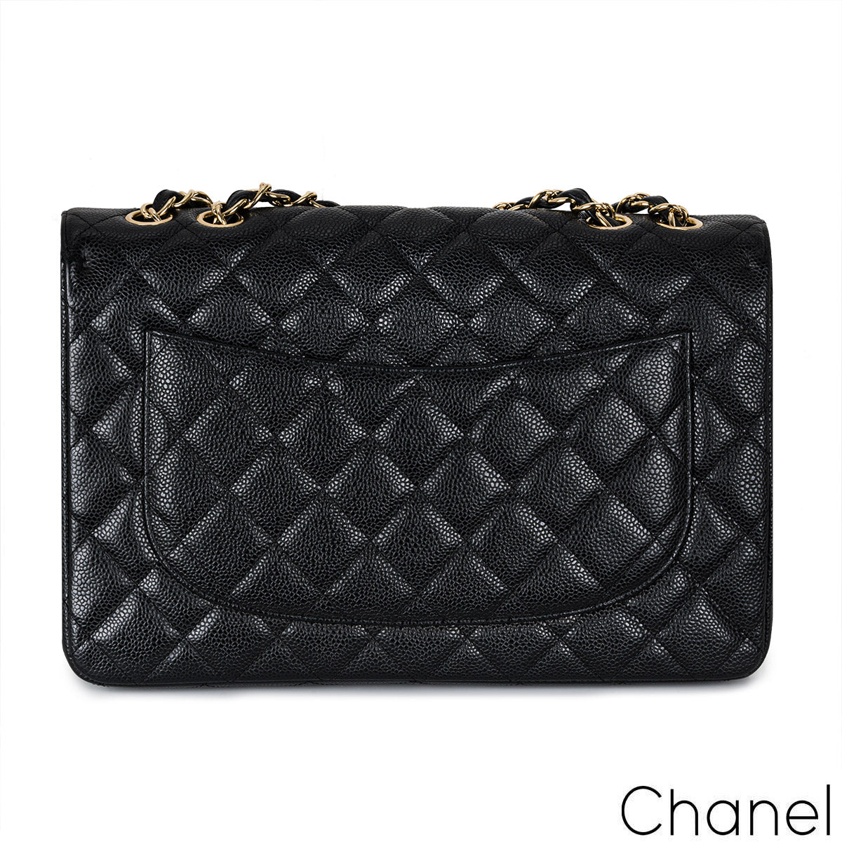 Chanel Black Caviar Jumbo Classic Single Flap Bag