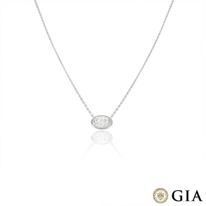 Platinum Oval Cut Diamond Pendant 3.00CT D/VS1