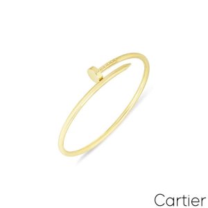 Cartier Yellow Gold Plain SM Juste Un Clou Bracelet Size 17 B6062617