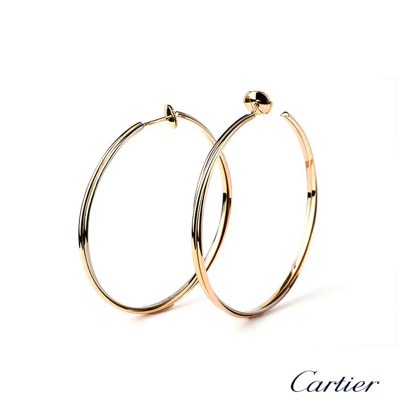 cartier large diamond hoop earrings