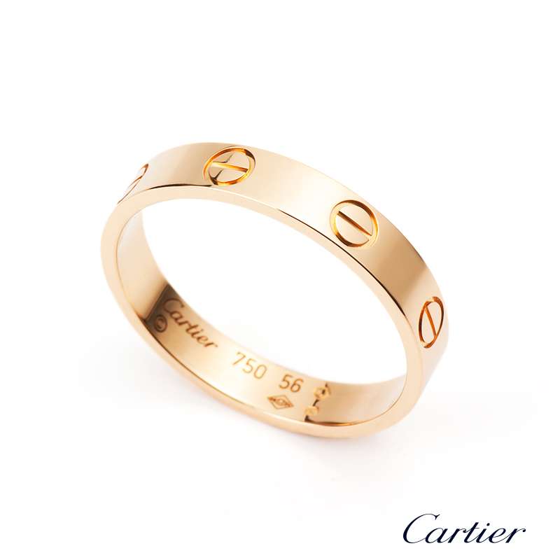 18PG Cartier Love Ring Size 56 B4085200 