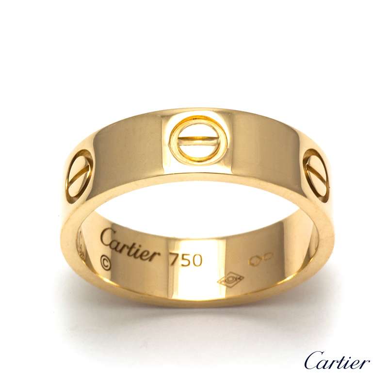 18YG Cartier Love Ring Size 52 | Rich 
