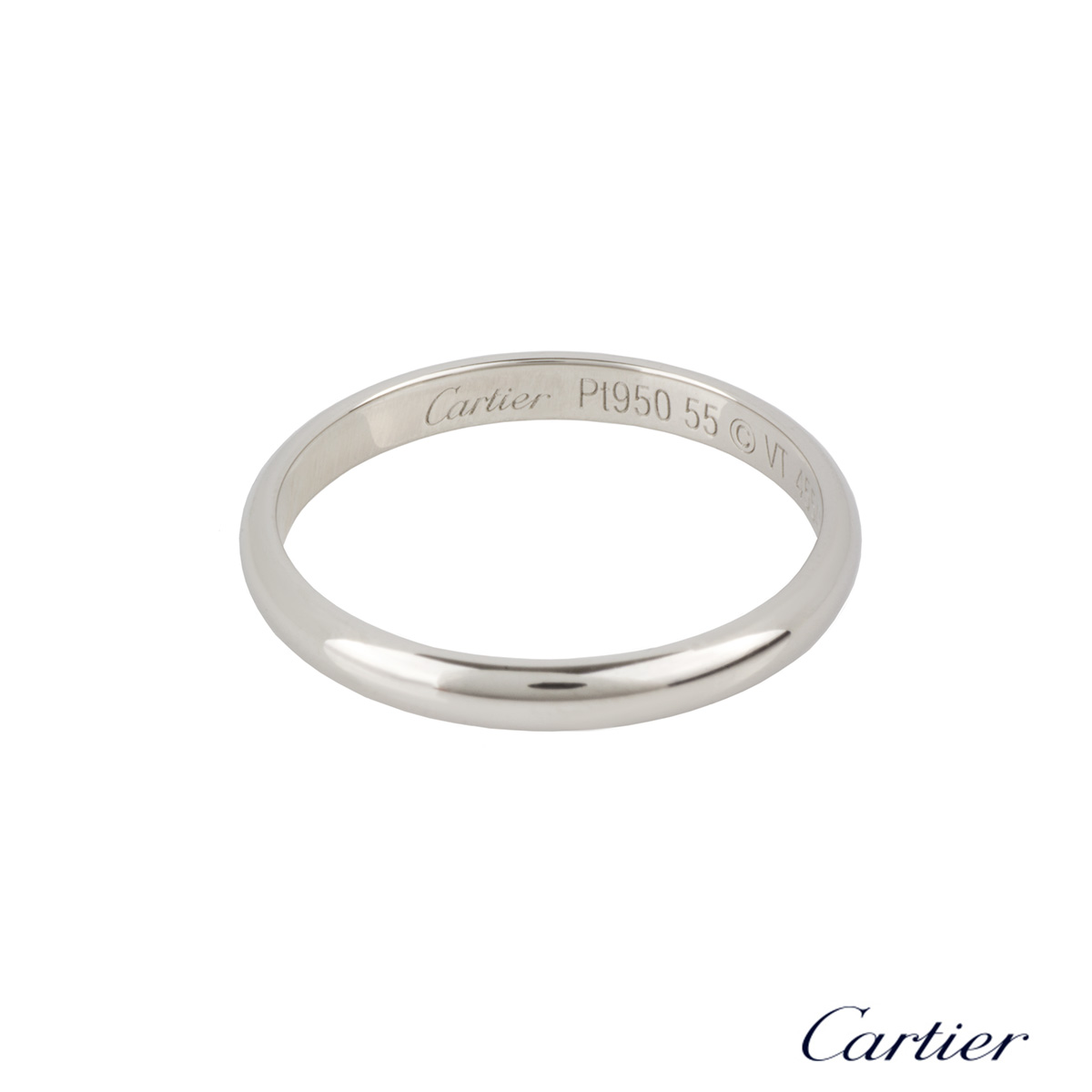 Cartier 2.5mm Wedding Band in Platinum B&P | Rich Diamonds