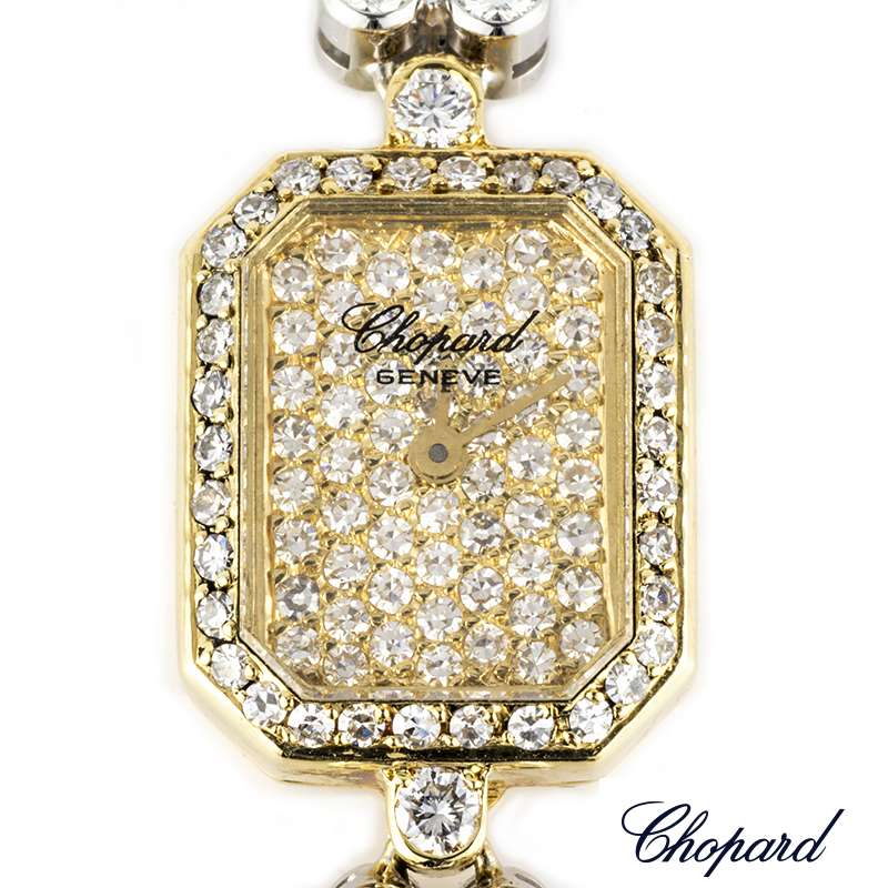 Chopard 18k Yellow White Gold Diamond Set Watch 104112 9001