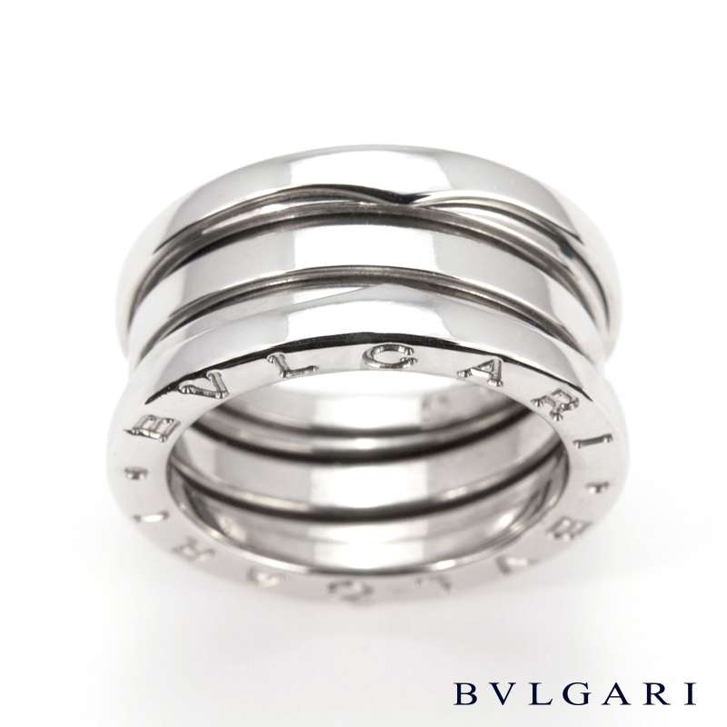 Bulgari B.Zero1 One 18K White Gold Diamond Band Ring Size 50 - HIGH KARAT  LLC