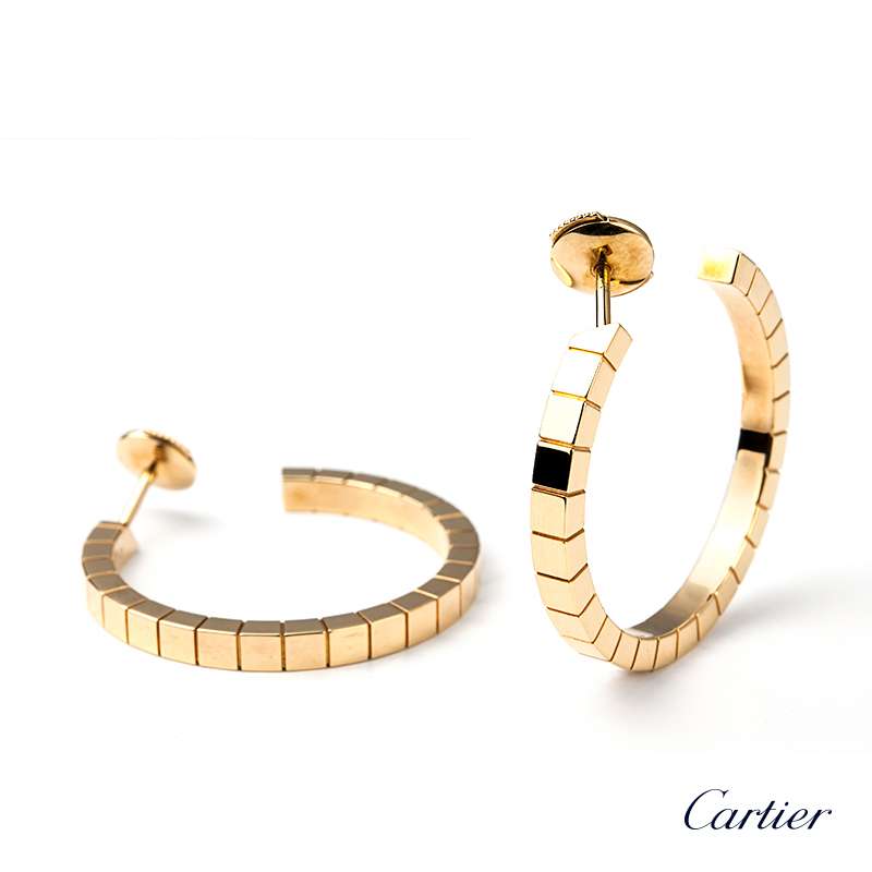 Cartier 18ct Yellow Gold Lanieres Hoop Earrings