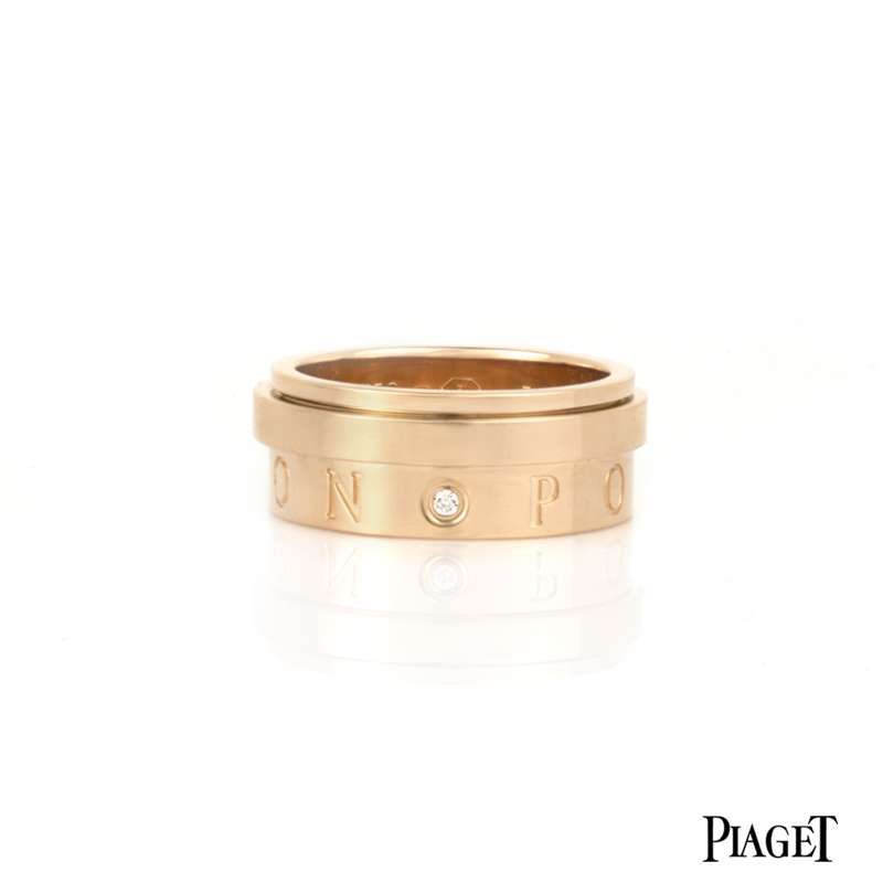 Piaget 18k Rose Gold Diamond Set Possession Eccentric Ring B P