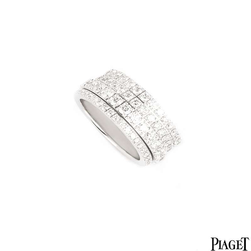 Piaget 18k White Gold Possession Diamond Ring 3.89ct G34PX656