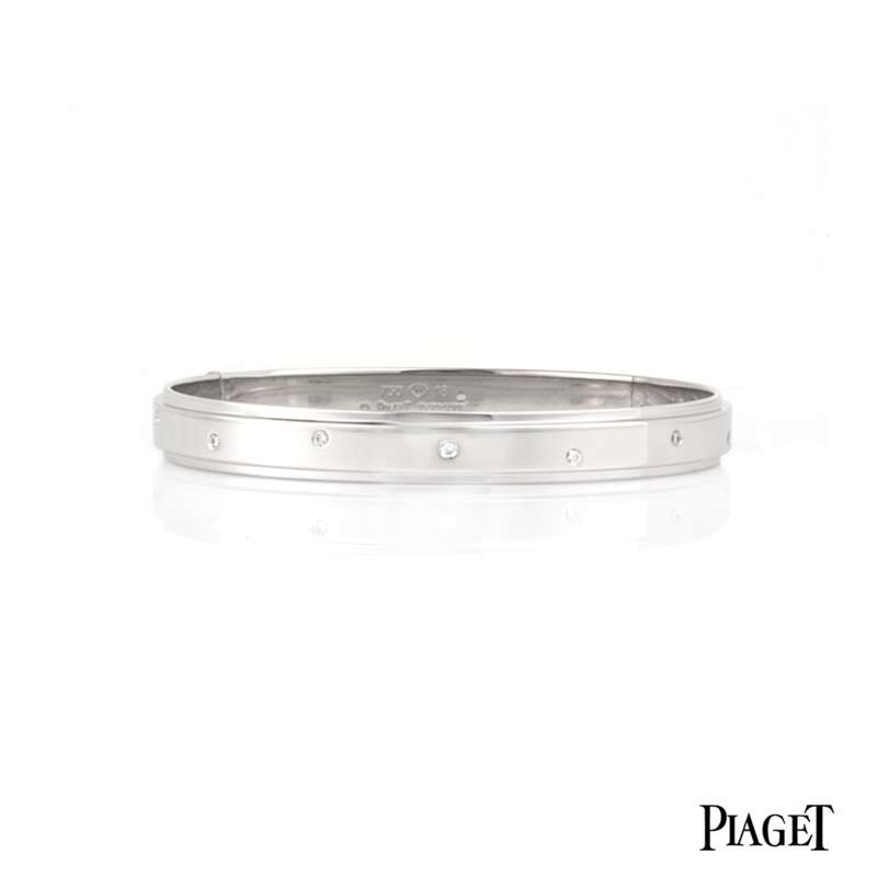 White gold Diamond open bangle bracelet - Piaget Luxury Jewellery G36PQ200