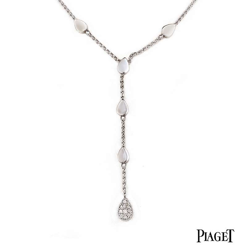 Piaget 18k White Gold Diamond Set Lucea Necklace B P G37U1140