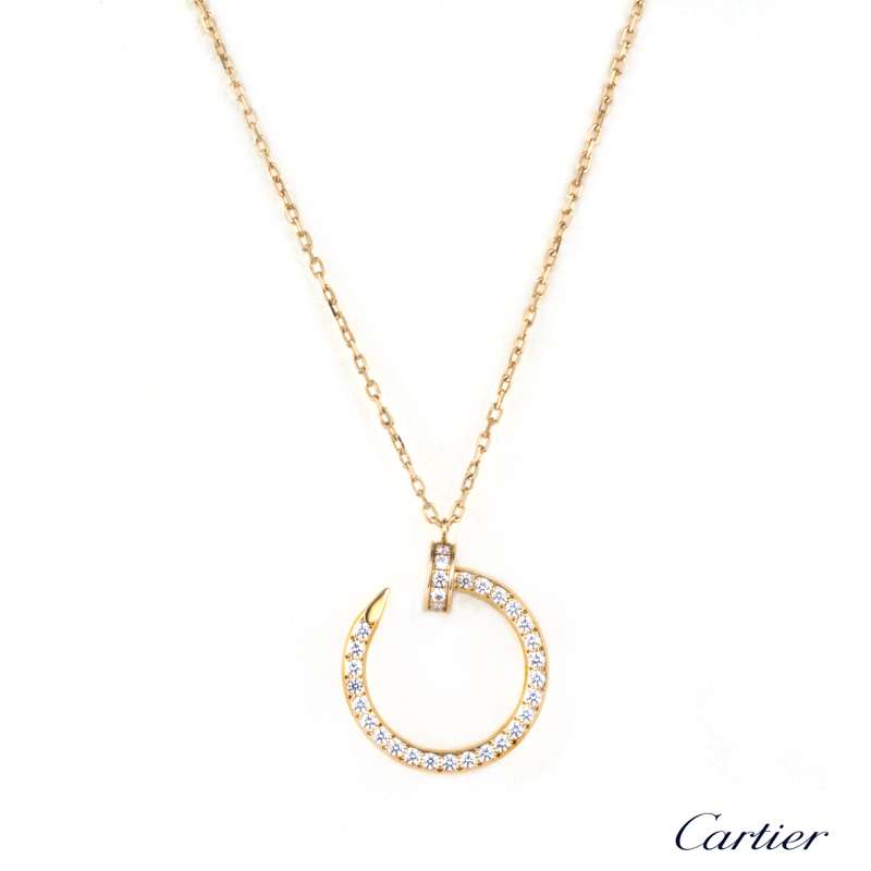 CRB7224894 - Juste un Clou necklace - Rose gold, diamonds. - Cartier