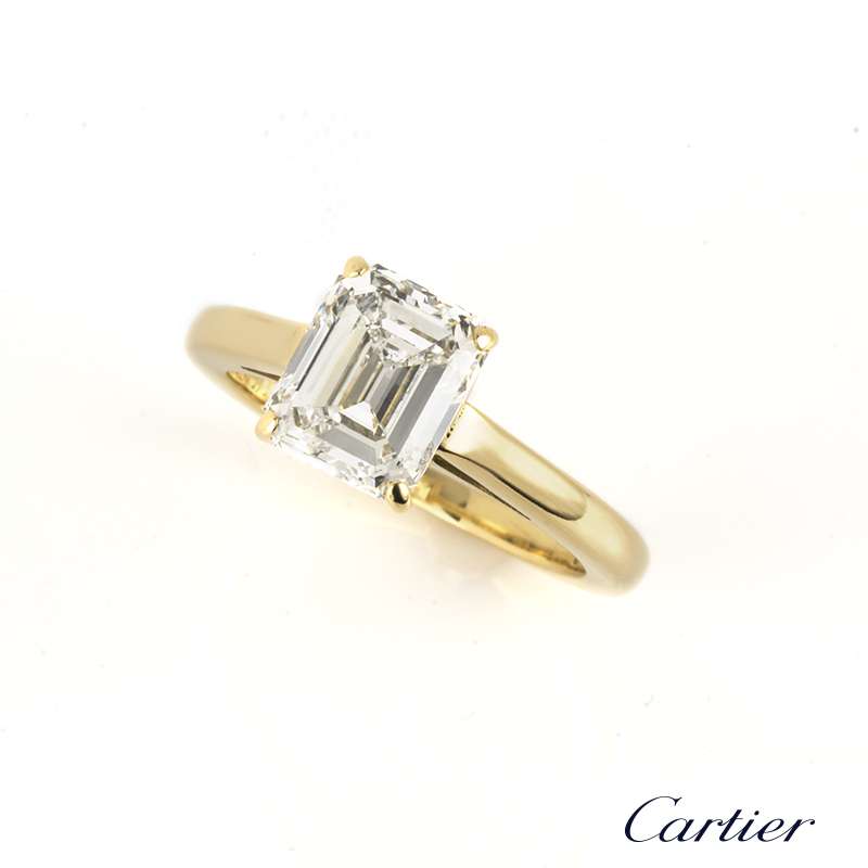 cartier cushion cut diamond ring
