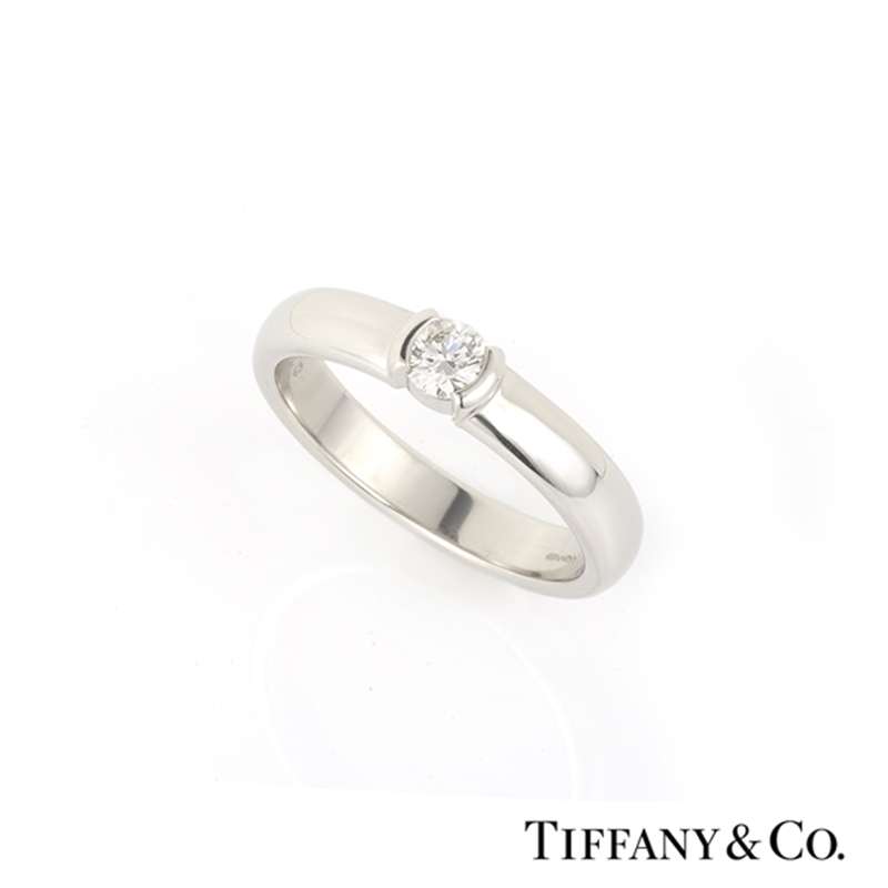 Tiffany & Co. Diamond Etoile Ring in Platinum 0.34ct D/VVS1 | Rich Diamonds