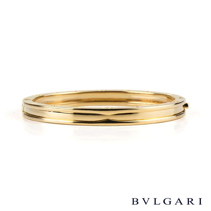 Bvlgari 18k Yellow Gold B.Zero1 Gents Bangle BR856142 | Rich Diamonds