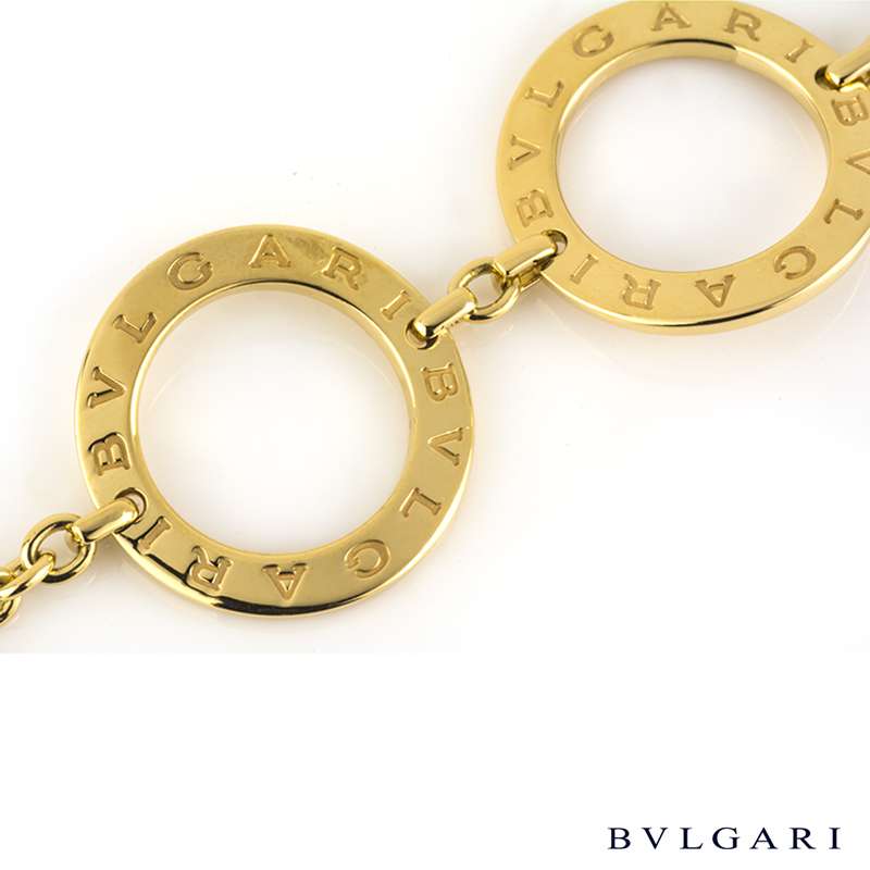 Bvlgari 18k Yellow Gold Motif Bracelet | Rich Diamonds