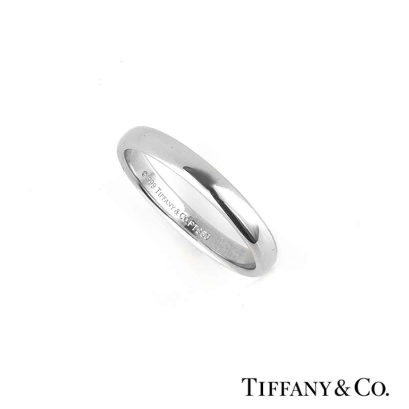 Tiffany & Co. Lucida Wedding Band in Platinum | Rich Diamonds