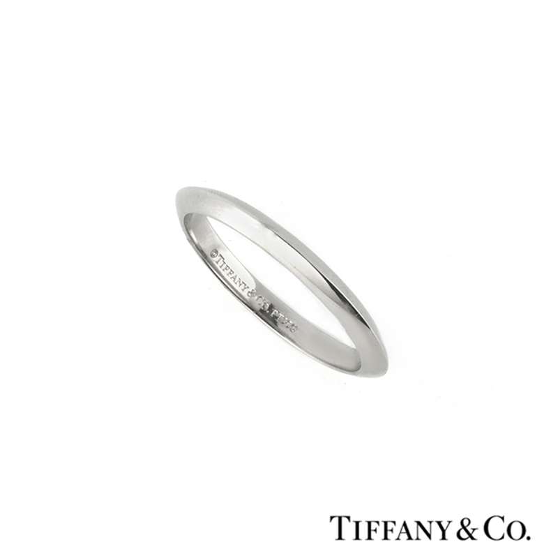 Tiffany & Co Wedding Band In Platinum | Rich Diamonds