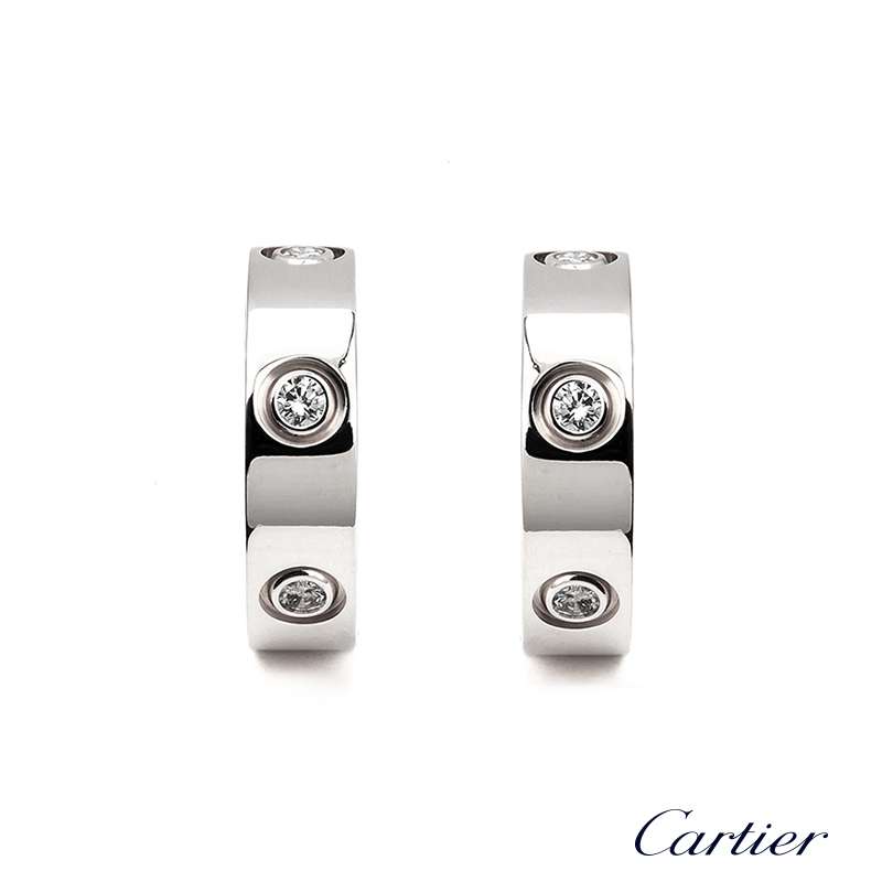 Cartier love clearance earrings white gold