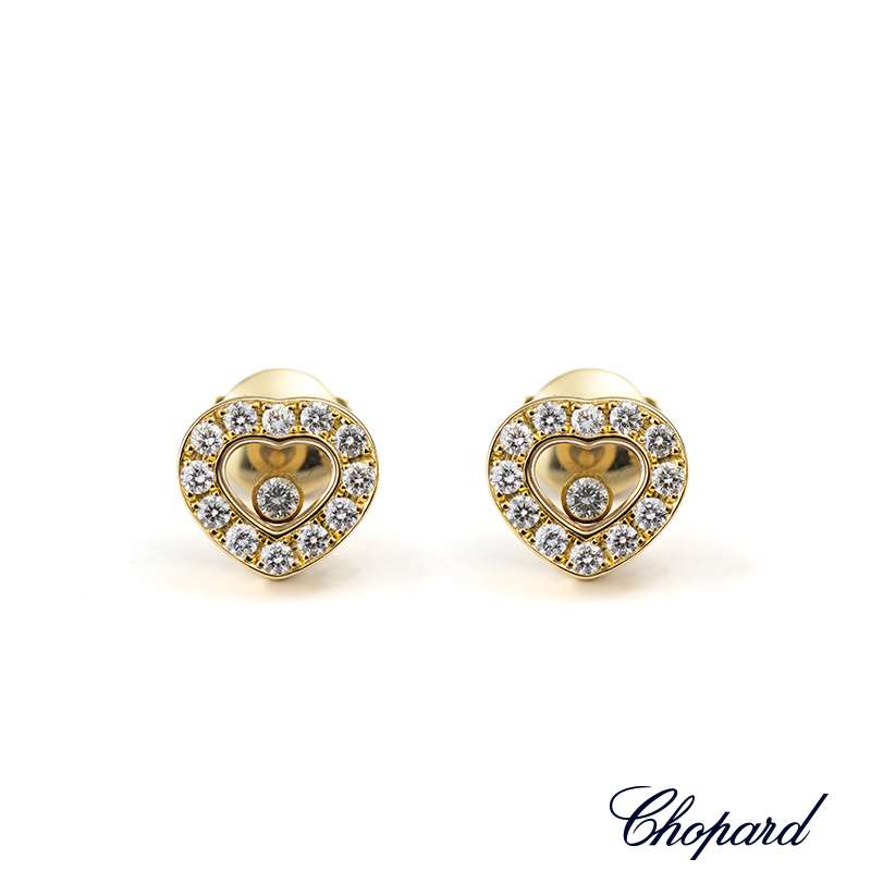 chopard happy diamond heart earrings