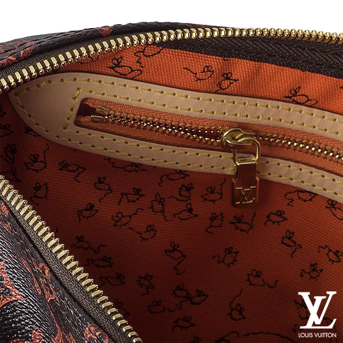 Louis Vuitton Ltd. Ed. grace Coddington Catogram Speedy Bandouliere 30 in  Brown