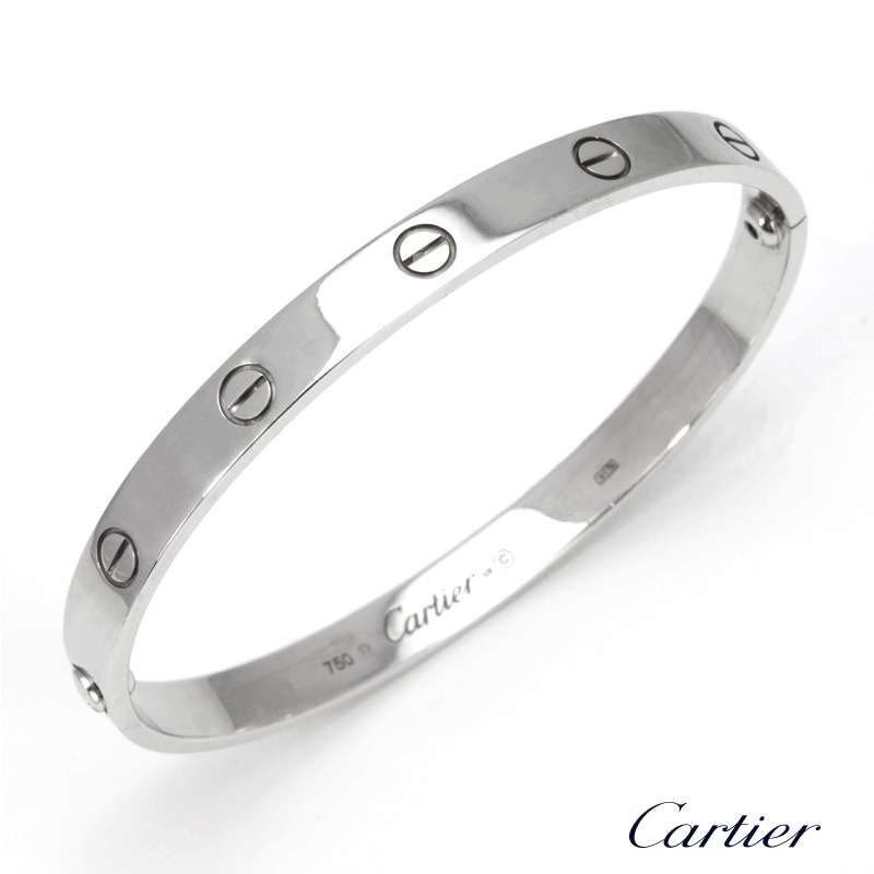 Cartier love bracelet on sale white gold price