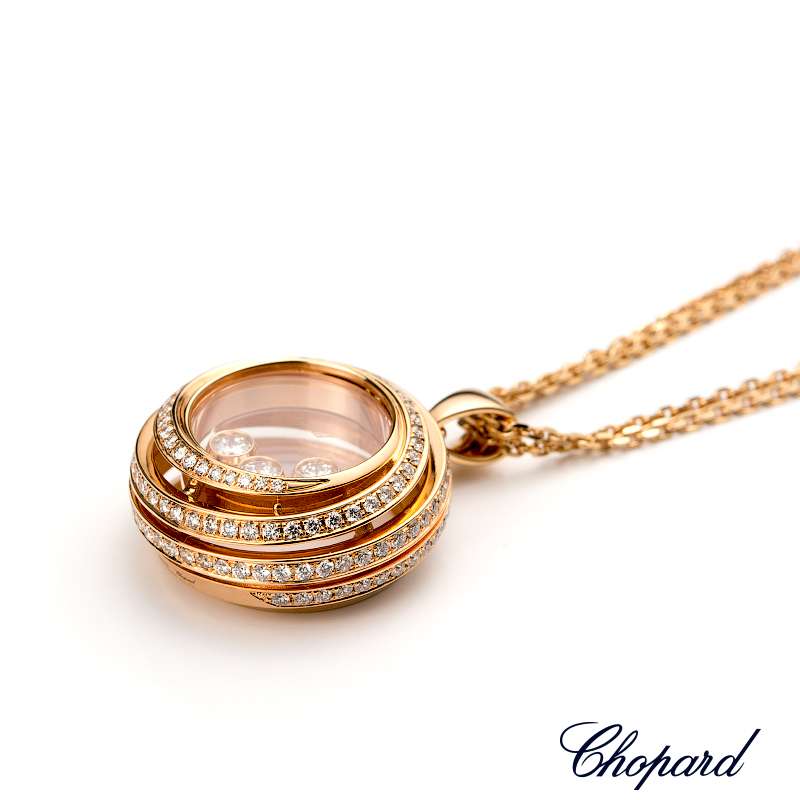 Chopard 18k Rose Gold Happy Emotions Necklace 79 9217 5003