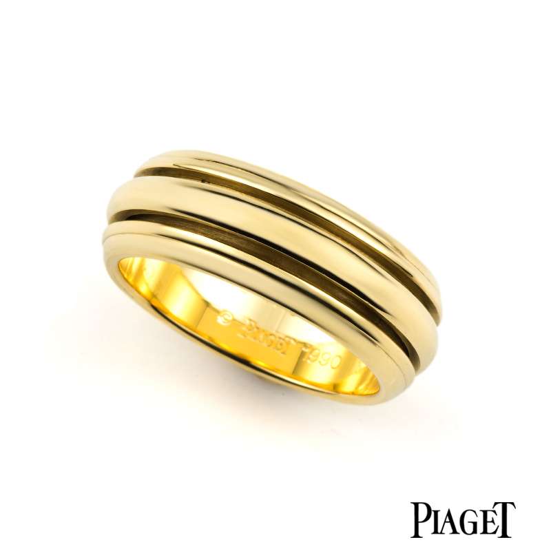 Piaget 18k Yellow Gold Possession Ring Rich Diamonds