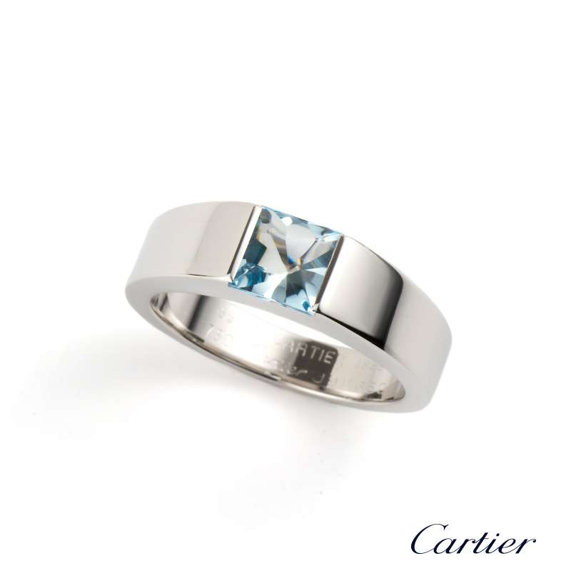 cartier tank ring aquamarine