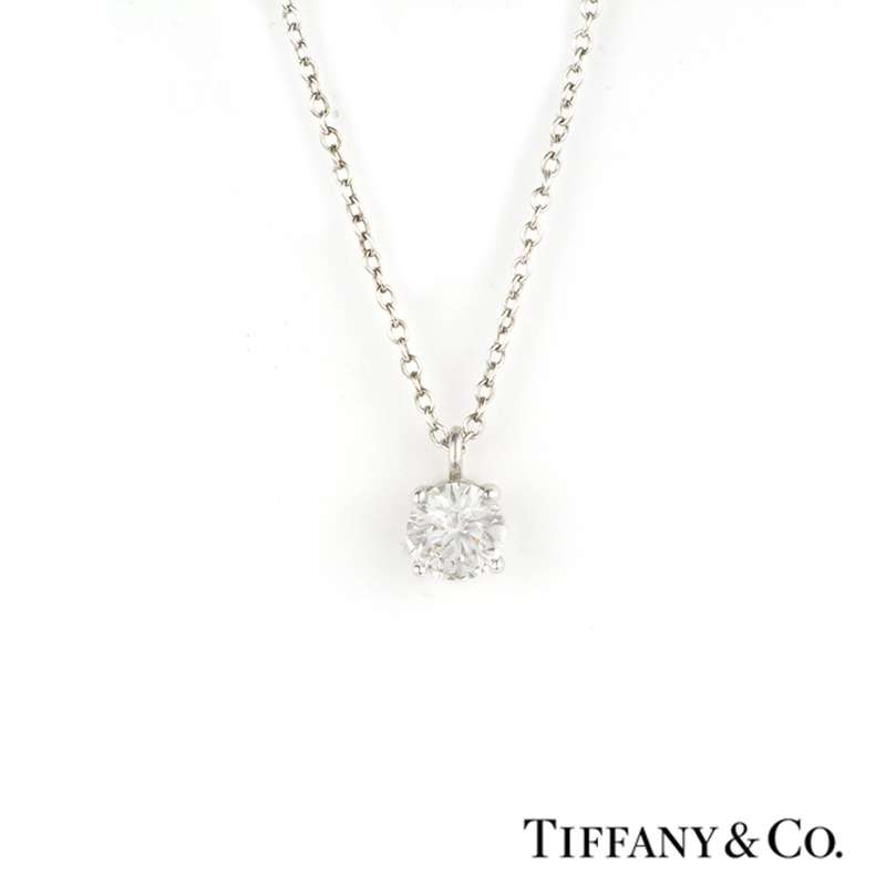 tiffany diamond solitaire pendant