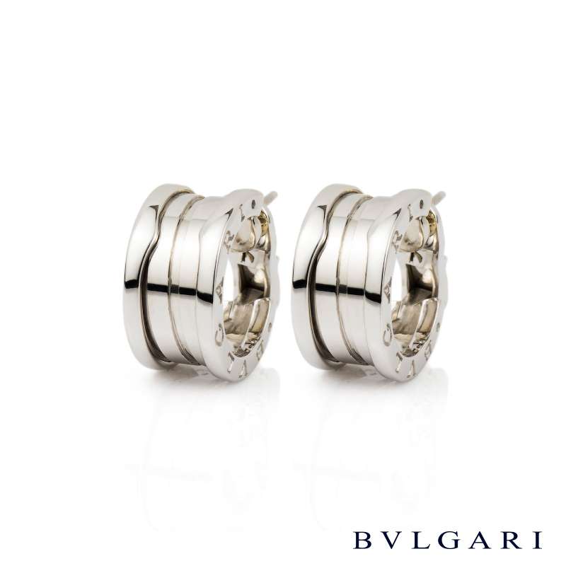 Bvlgari 18k White Gold  1 Earrings | Rich Diamonds