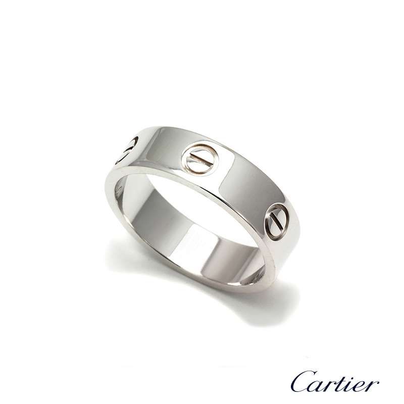 Cartier 18k White Gold Love Ring Size 56 B4084756