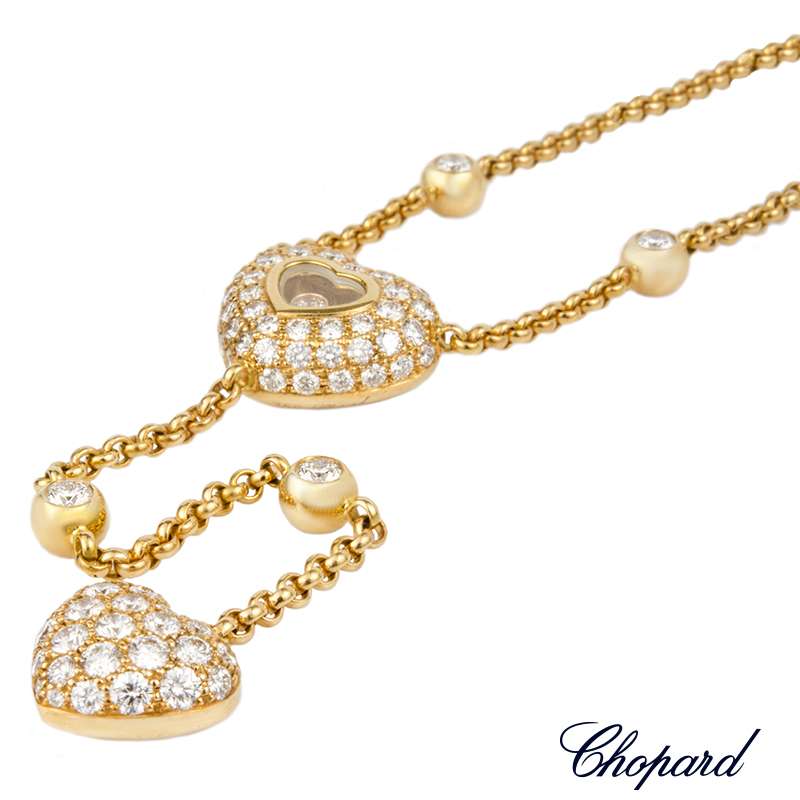 Chopard 18k Yellow Gold Happy Diamonds Pendant 2.25ct | Rich Diamonds