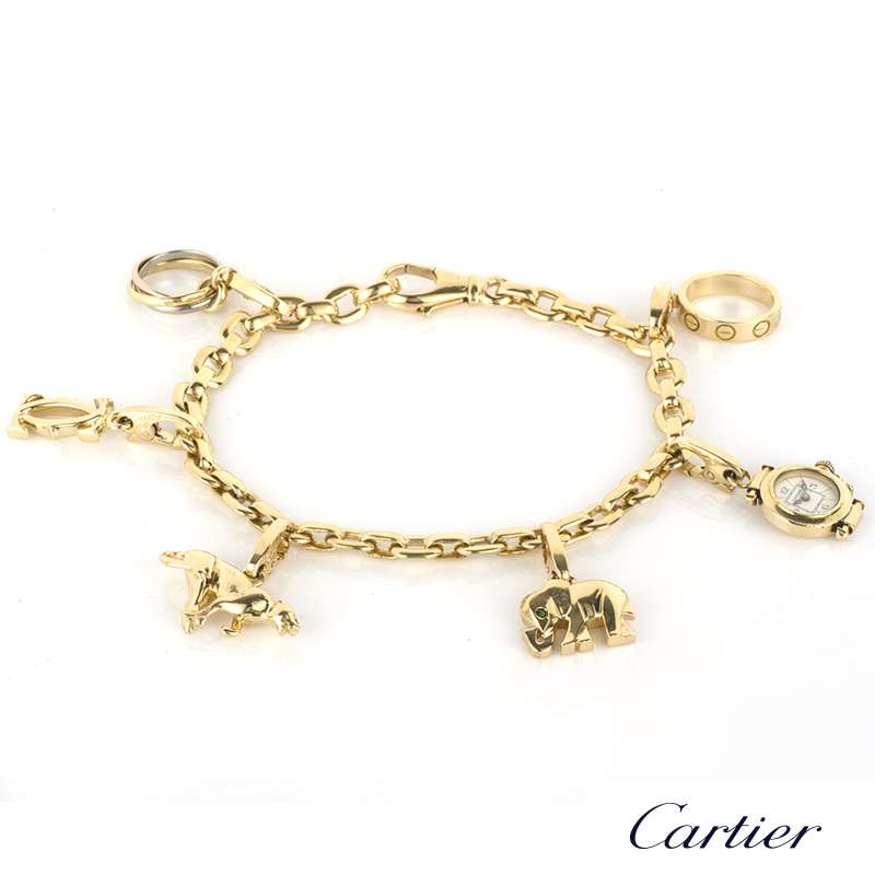 Cartier 18k Yellow Gold Charm Bracelet 