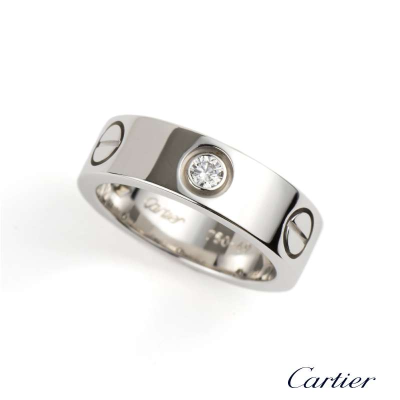cartier 18k white gold ring