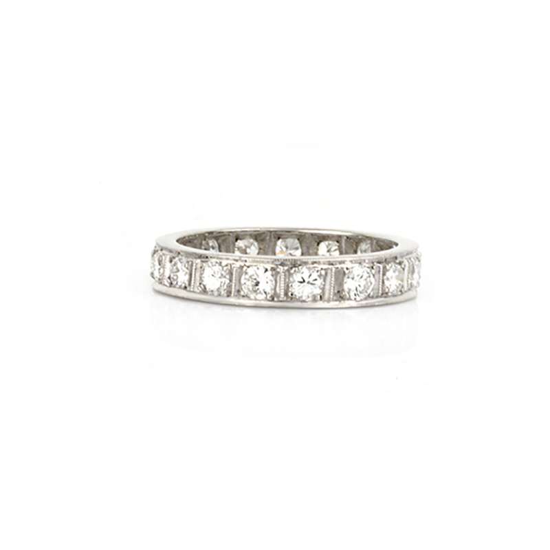 18k White Gold Round Briliant Cut Diamond Eternity Ring | Rich Diamonds